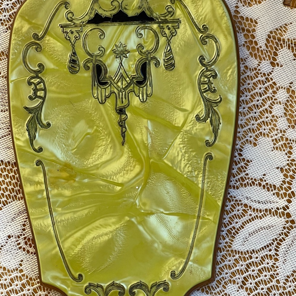 Very old hand mirror picture frame 1920s no glass - Picture 9 of 11